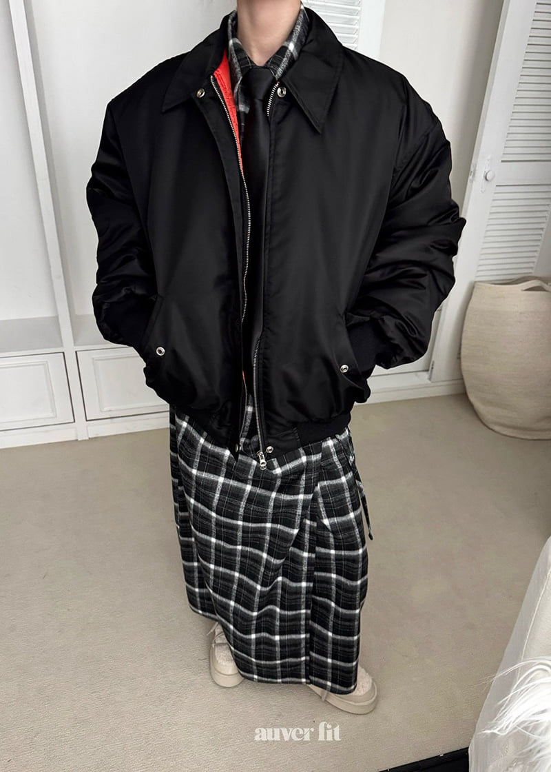 Auver_Fit - Korean Women Fashion - #momslook - Aviation Collar Jacket - 6