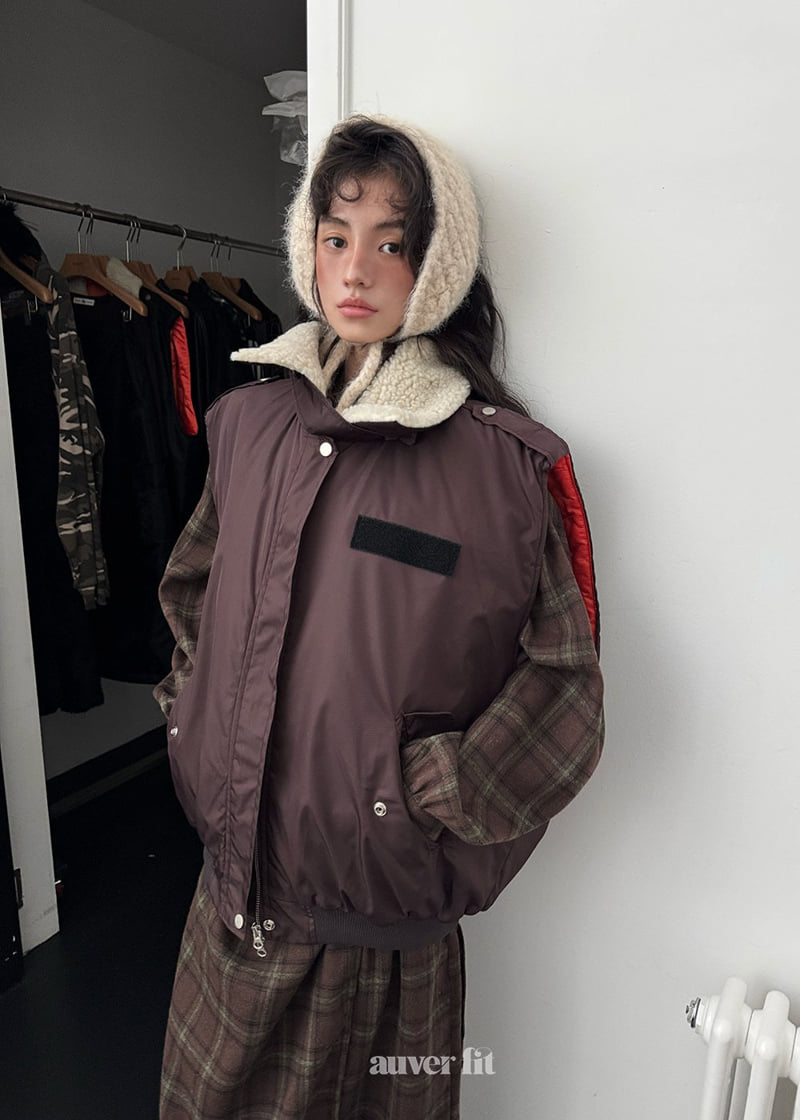Auver_Fit - Korean Women Fashion - #momslook - Winter Fuzzy Vest - 8