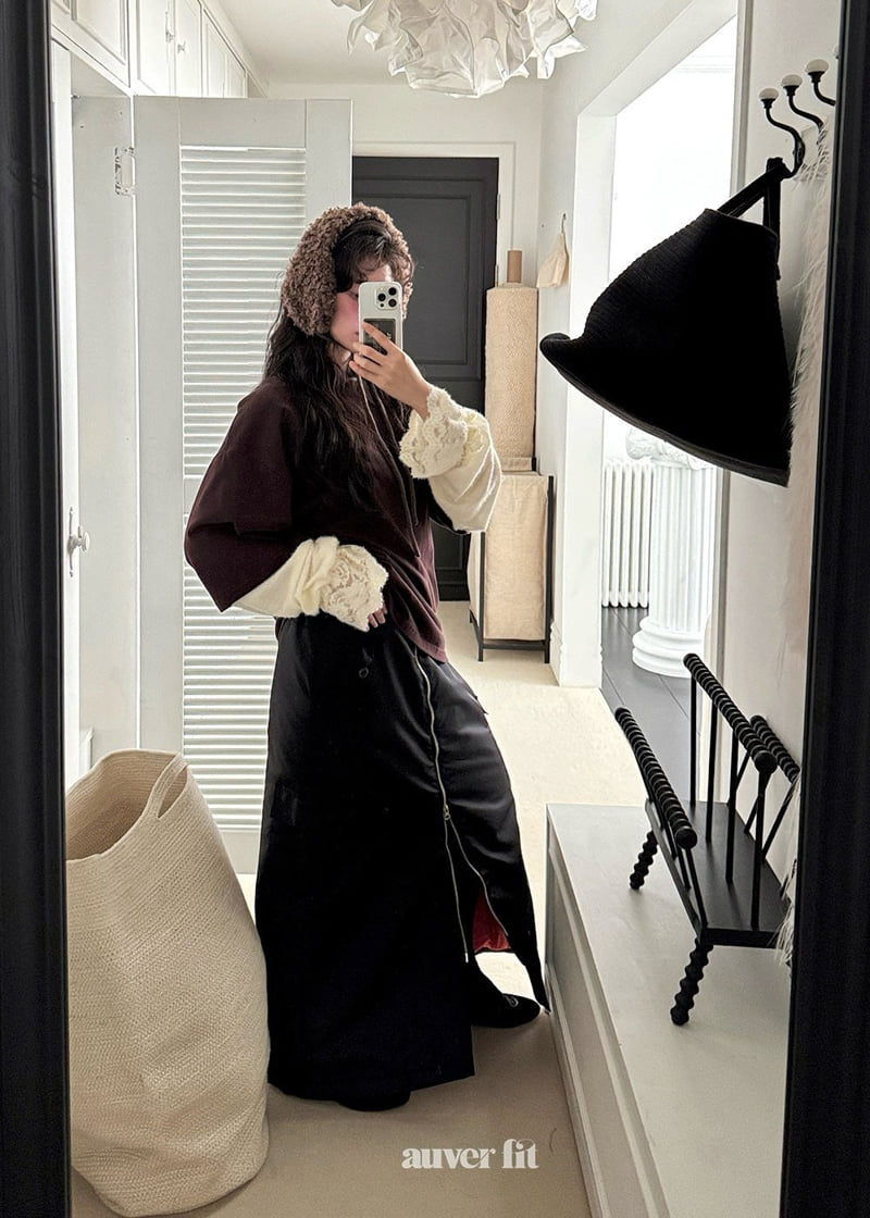 Auver_Fit - Korean Women Fashion - #momslook - Aviation Two Way Long Skirt