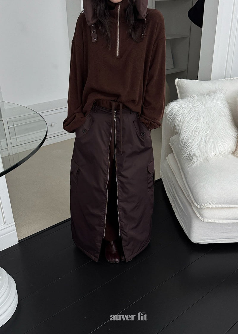 Auver_Fit - Korean Women Fashion - #momslook - Aviation Two Way Long Skirt - 11