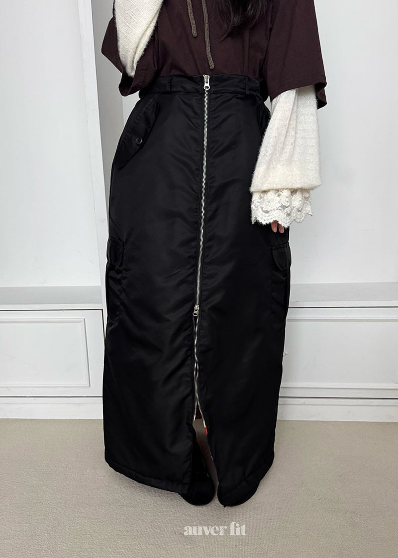 Auver_Fit - Korean Women Fashion - #momslook - Aviation Two Way Long Skirt - 5