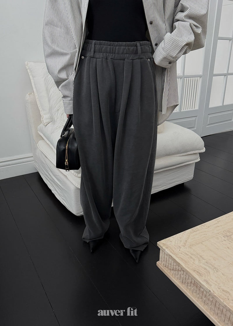 Auver_Fit - Korean Women Fashion - #momslook - Half Pleated Pants - 7