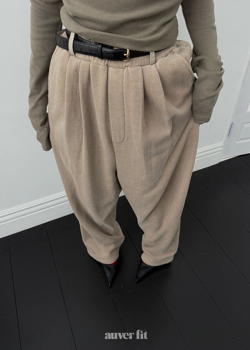 Auver_Fit - Korean Women Fashion - #momslook - Half Pleated Pants - 9