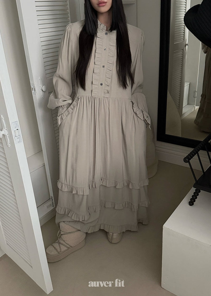 Auver_Fit - Korean Women Fashion - #momslook - Mild Embroidery One-piece