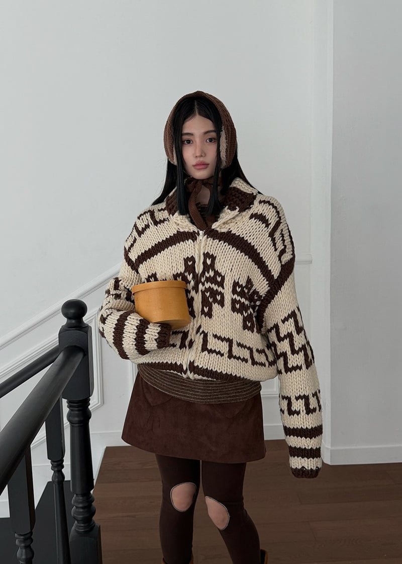 Auver_Fit - Korean Women Fashion - #momslook - Hand Nordic Jacket - 3