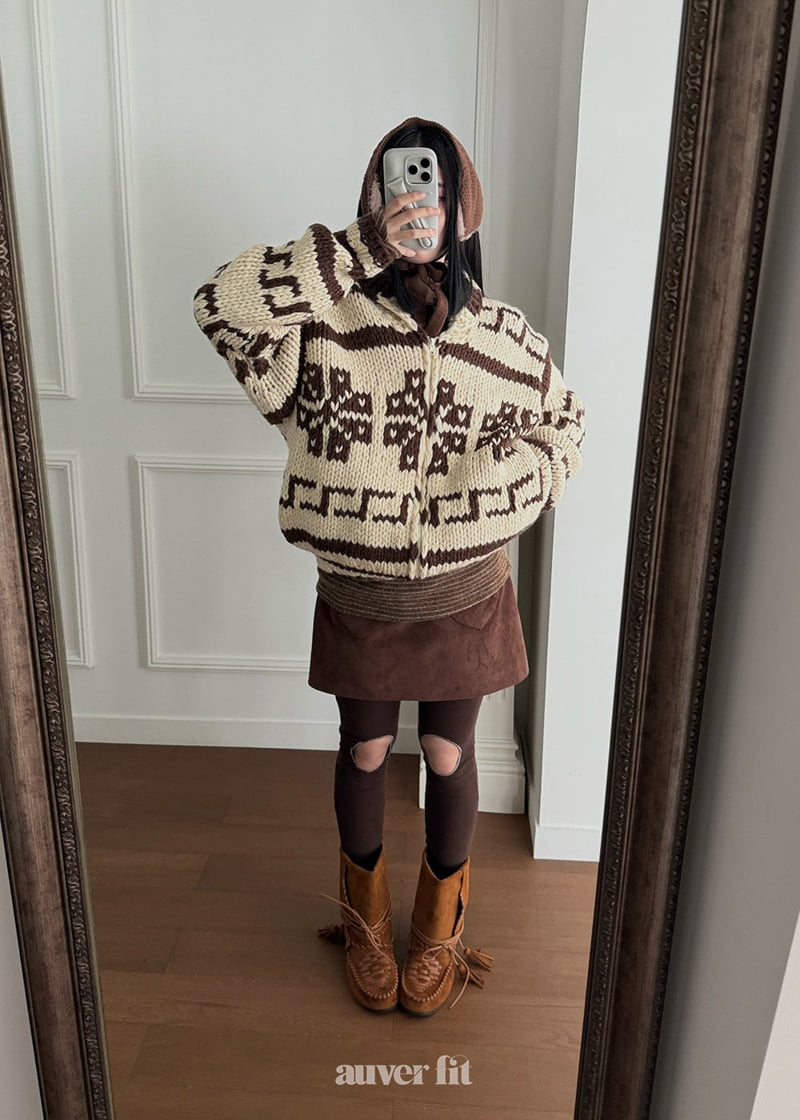 Auver_Fit - Korean Women Fashion - #momslook - Hand Nordic Jacket - 4