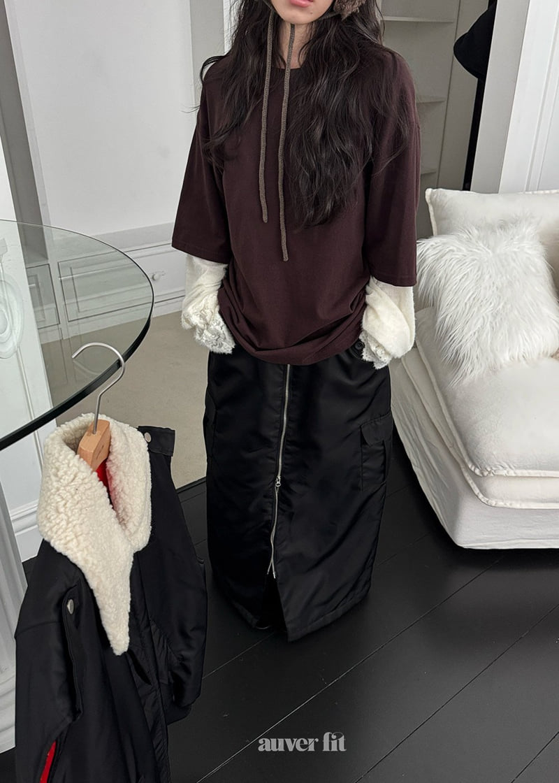 Auver_Fit - Korean Women Fashion - #momslook - Peach Lace Tee