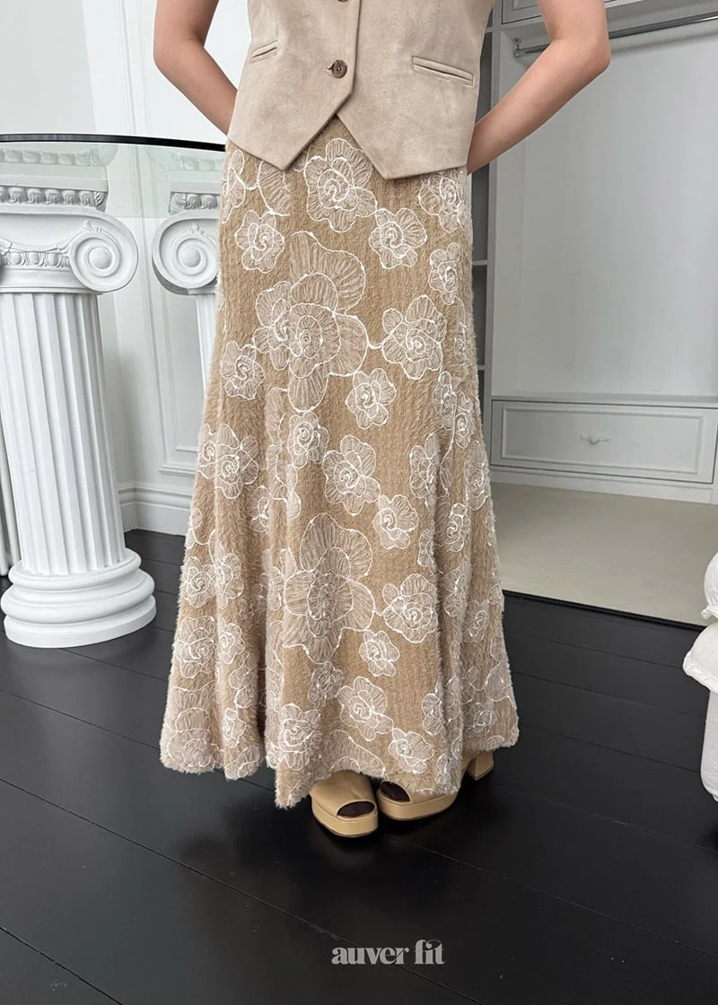 Auver_Fit - Korean Women Fashion - #momslook - Moss Flare Long Skirt - 10