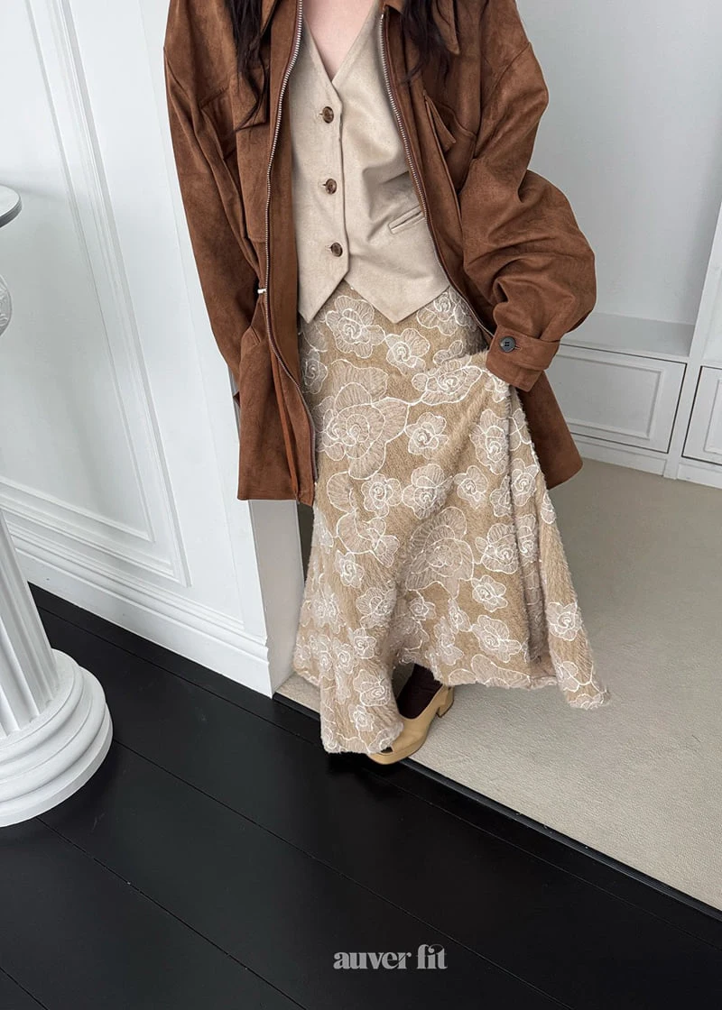 Auver_Fit - Korean Women Fashion - #momslook - Moss Flare Long Skirt - 12