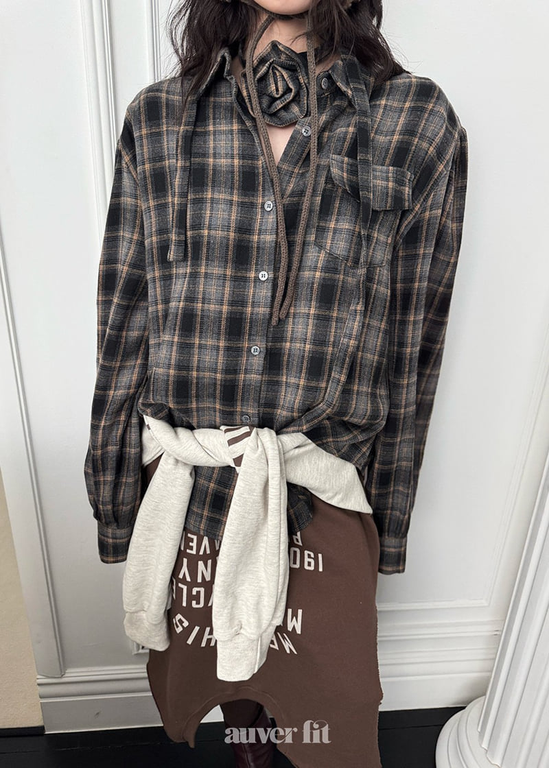 Auver_Fit - Korean Women Fashion - #momslook - Kosachi Check Shirt - 4