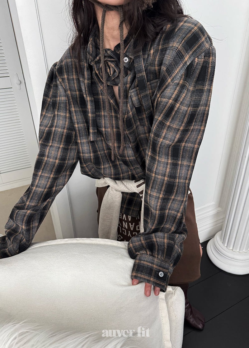 Auver_Fit - Korean Women Fashion - #womensfashion - Kosachi Check Shirt - 6