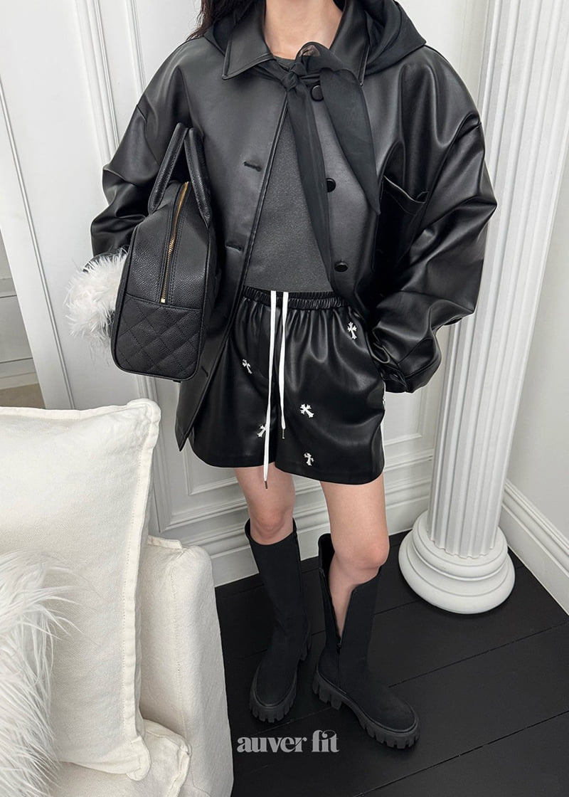 Auver_Fit - Korean Women Fashion - #momslook - Scarf Rare Jacket - 4