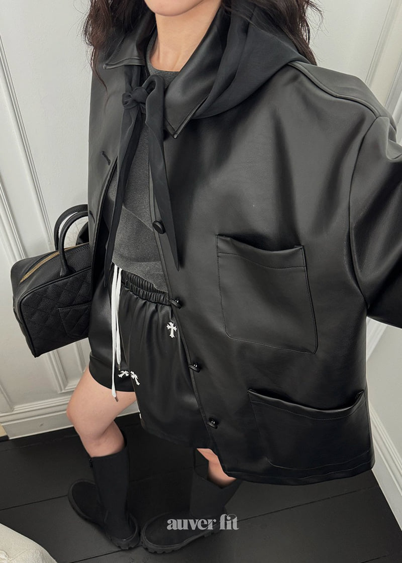 Auver_Fit - Korean Women Fashion - #womensfashion - Scarf Rare Jacket - 6