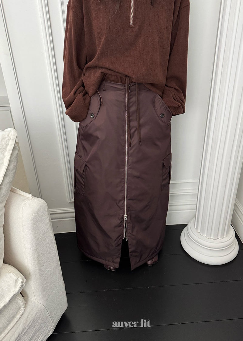 Auver_Fit - Korean Women Fashion - #womensfashion - Aviation Two Way Long Skirt - 10