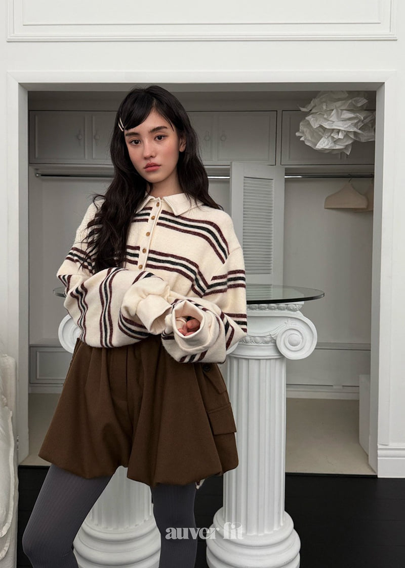 Auver_Fit - Korean Women Fashion - #womensfashion - Heritage Collar Tee - 3