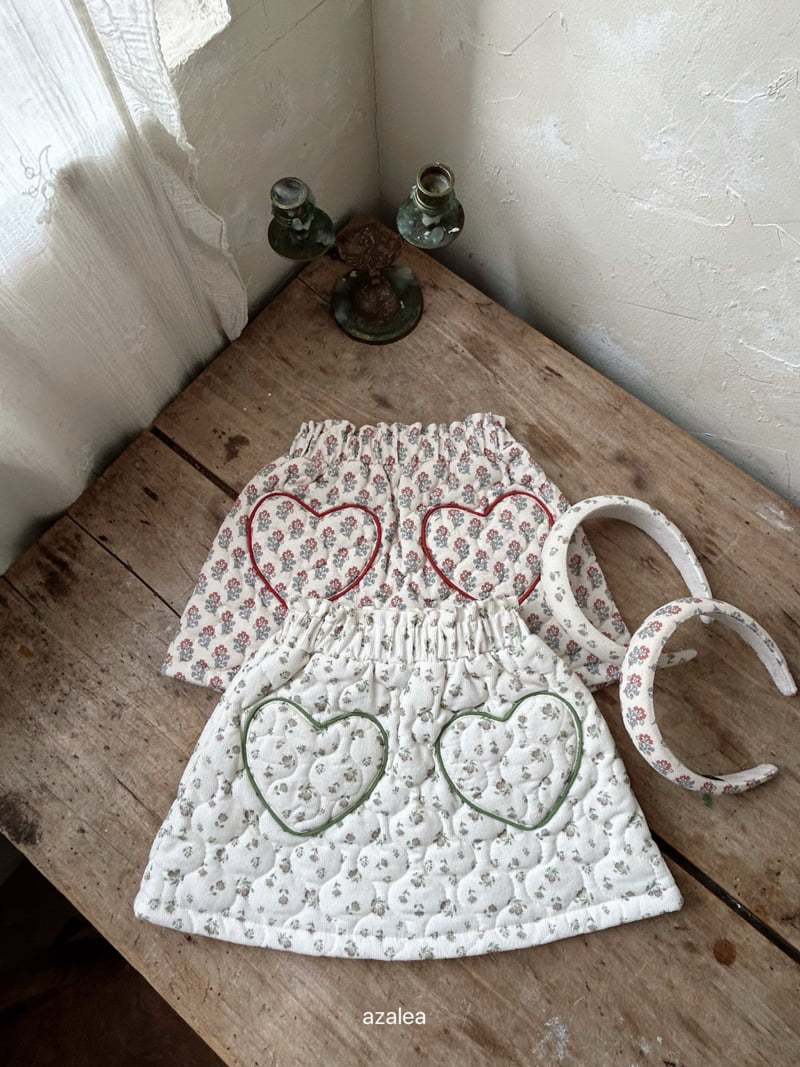 Azalea - Korean Children Fashion - #designkidswear - Daisy Heart Skirt