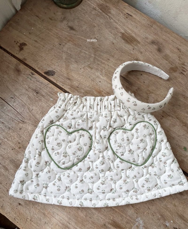 Azalea - Korean Children Fashion - #kidsstore - Daisy Heart Skirt - 5