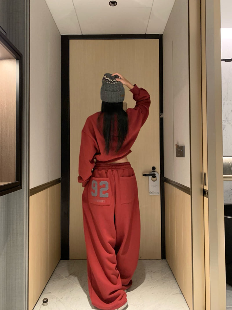 Badcalm - Korean Women Fashion - #momslook - 92 Patch Fleece Sweatshirt - 7