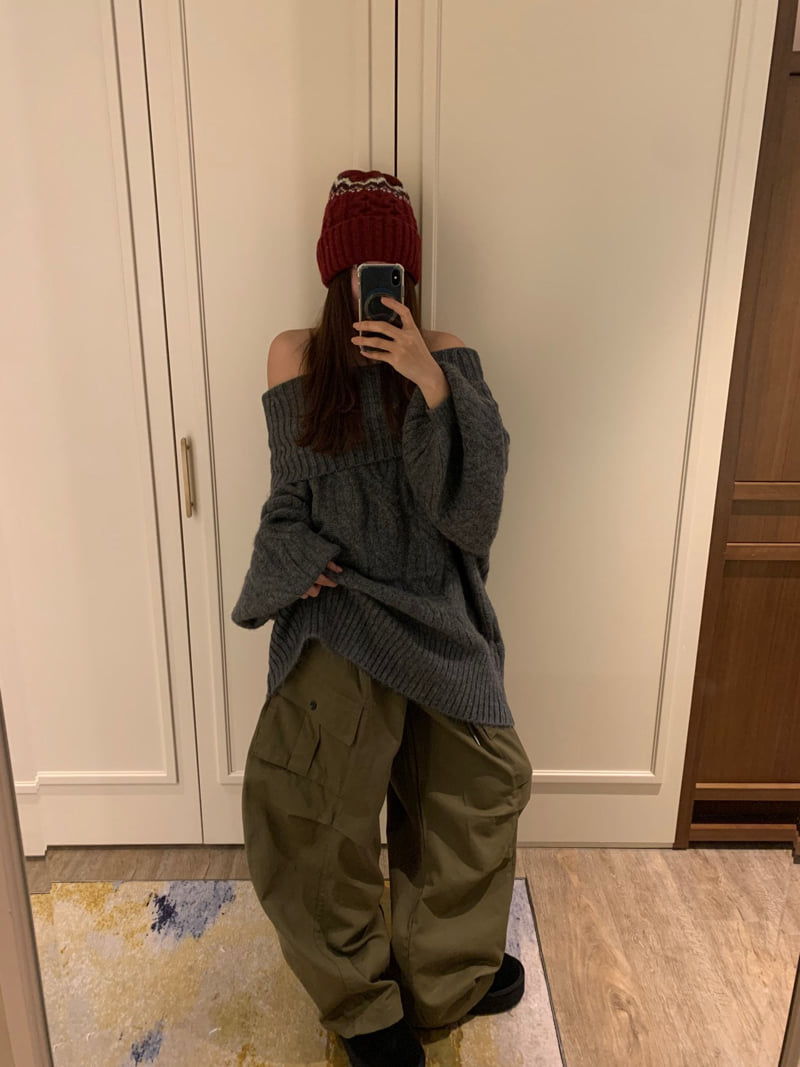 Badcalm - Korean Women Fashion - #momslook - Twill Cargo Pants