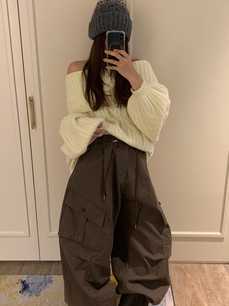 Badcalm - Korean Women Fashion - #momslook - Twill Cargo Pants - 7