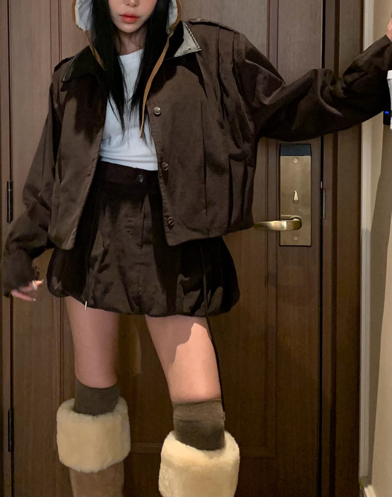 Badcalm - Korean Women Fashion - #momslook - Corduroy Pintuck Set