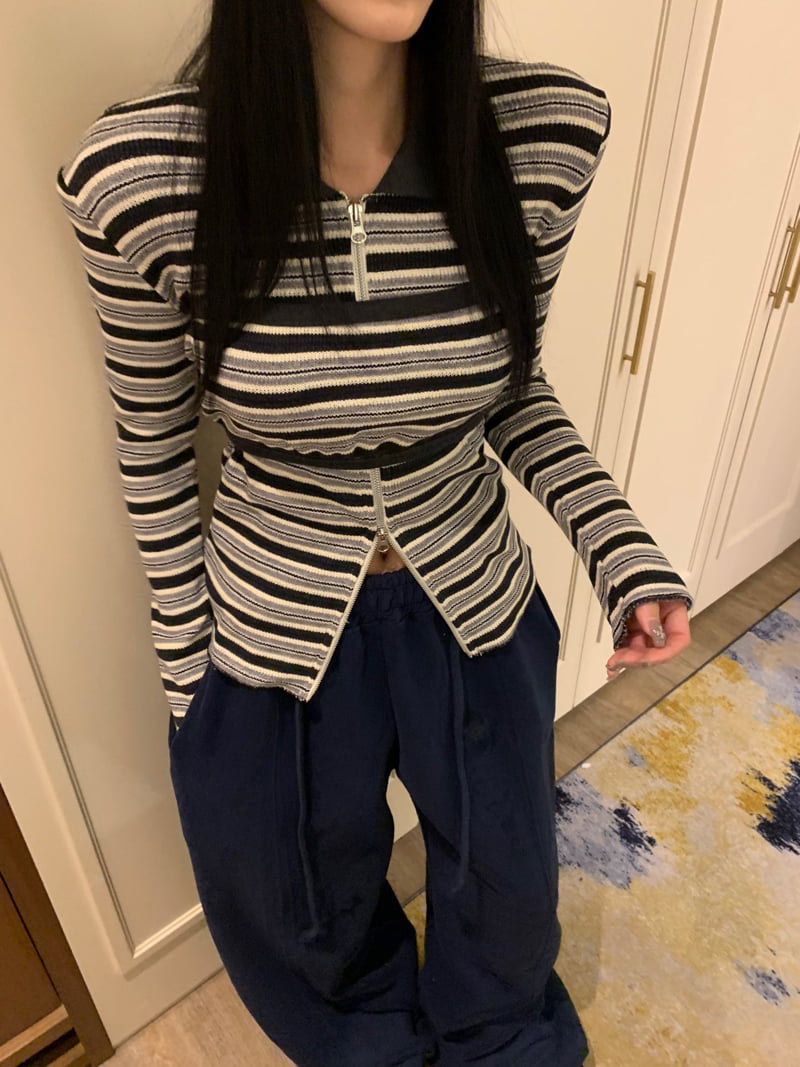 Badcalm - Korean Women Fashion - #momslook - Dan Multi Zip-Up Set - 9