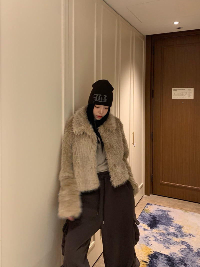 Badcalm - Korean Women Fashion - #momslook - Rabbit Two Tone Jacket - 10