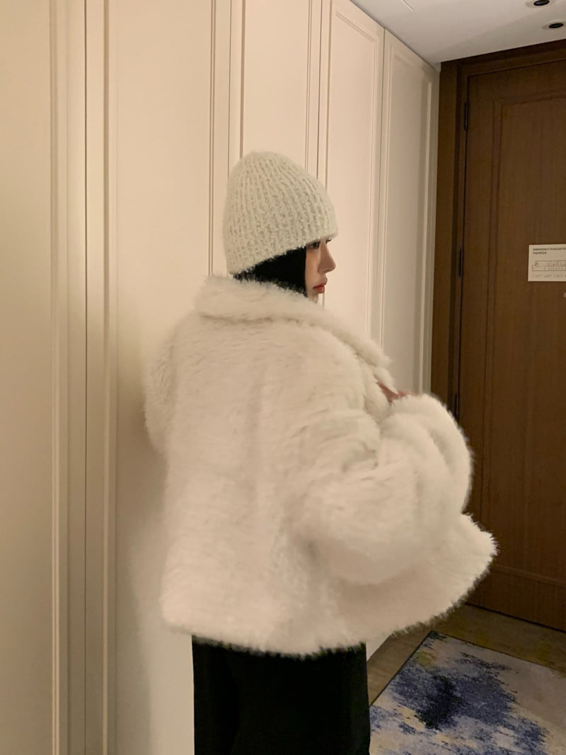 Badcalm - Korean Women Fashion - #thelittlethings - Rabbit Two Tone Jacket - 4