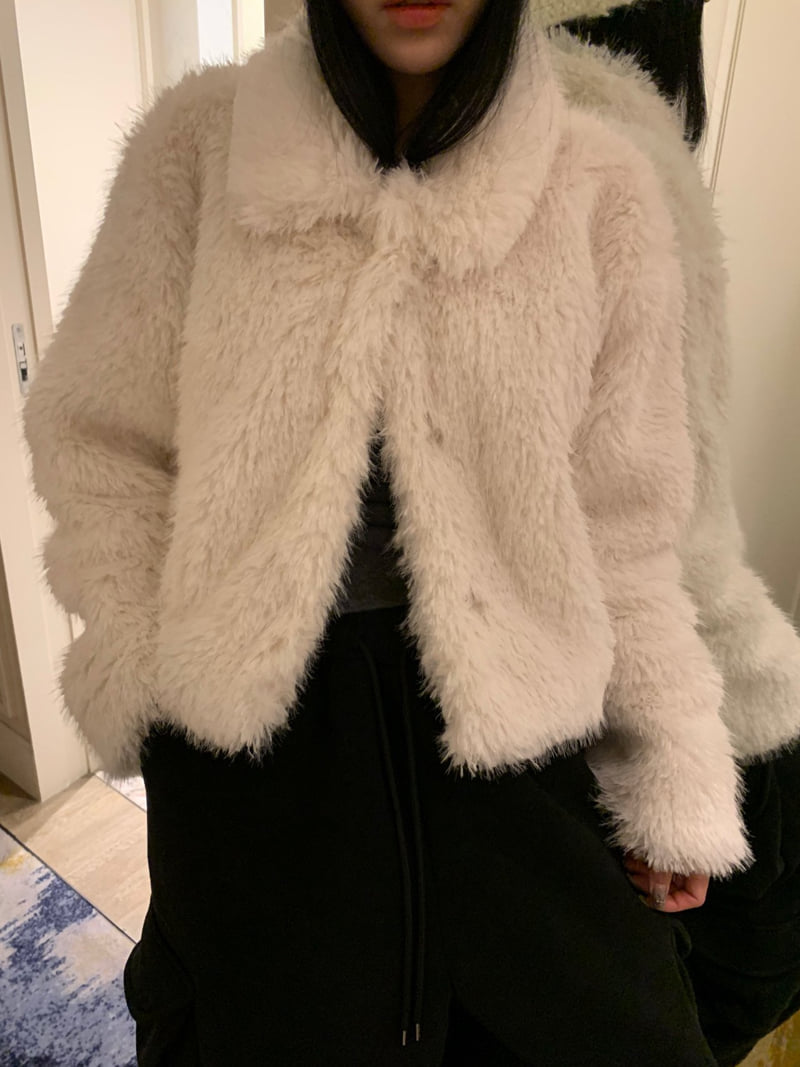 Badcalm - Korean Women Fashion - #momslook - Rabbit Two Tone Jacket - 6