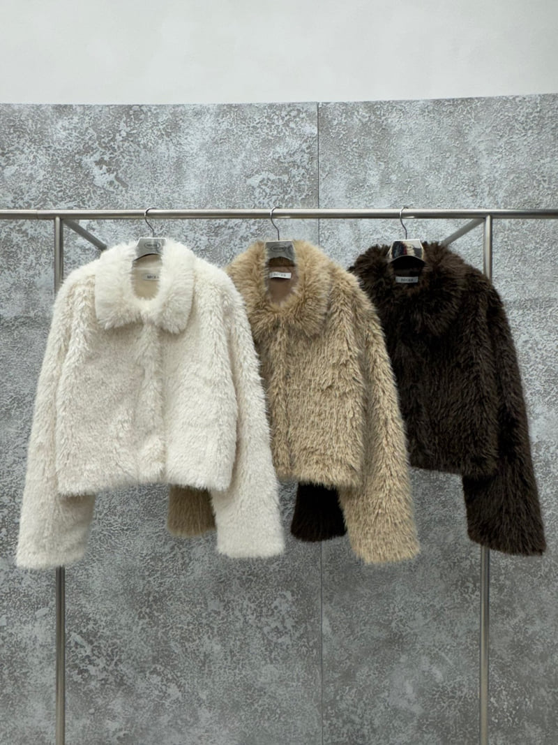 Badcalm - Korean Women Fashion - #momslook - Rabbit Two Tone Jacket - 8