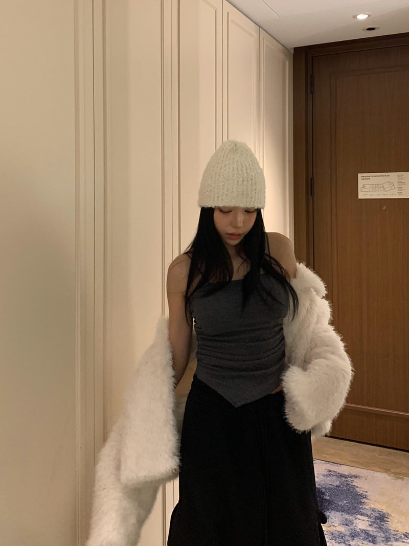 Badcalm - Korean Women Fashion - #momslook - Wool Shirring Tank - 5