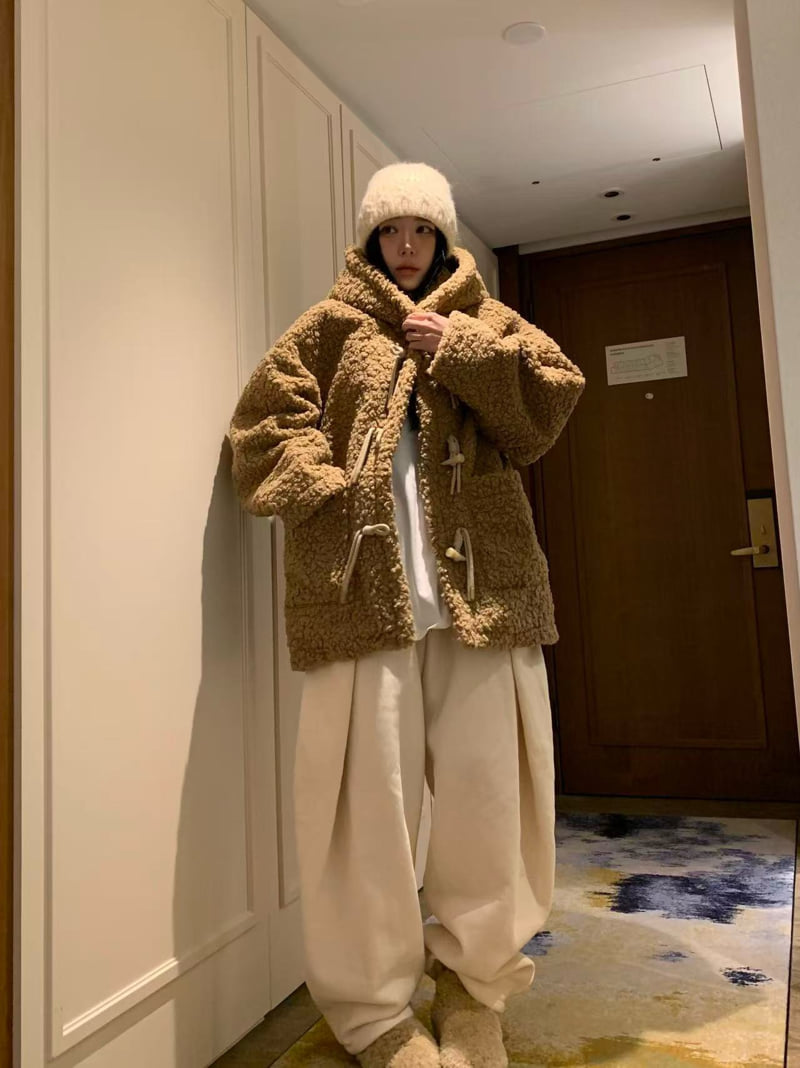 Badcalm - Korean Women Fashion - #momslook - Teddy Hood Mustang - 10