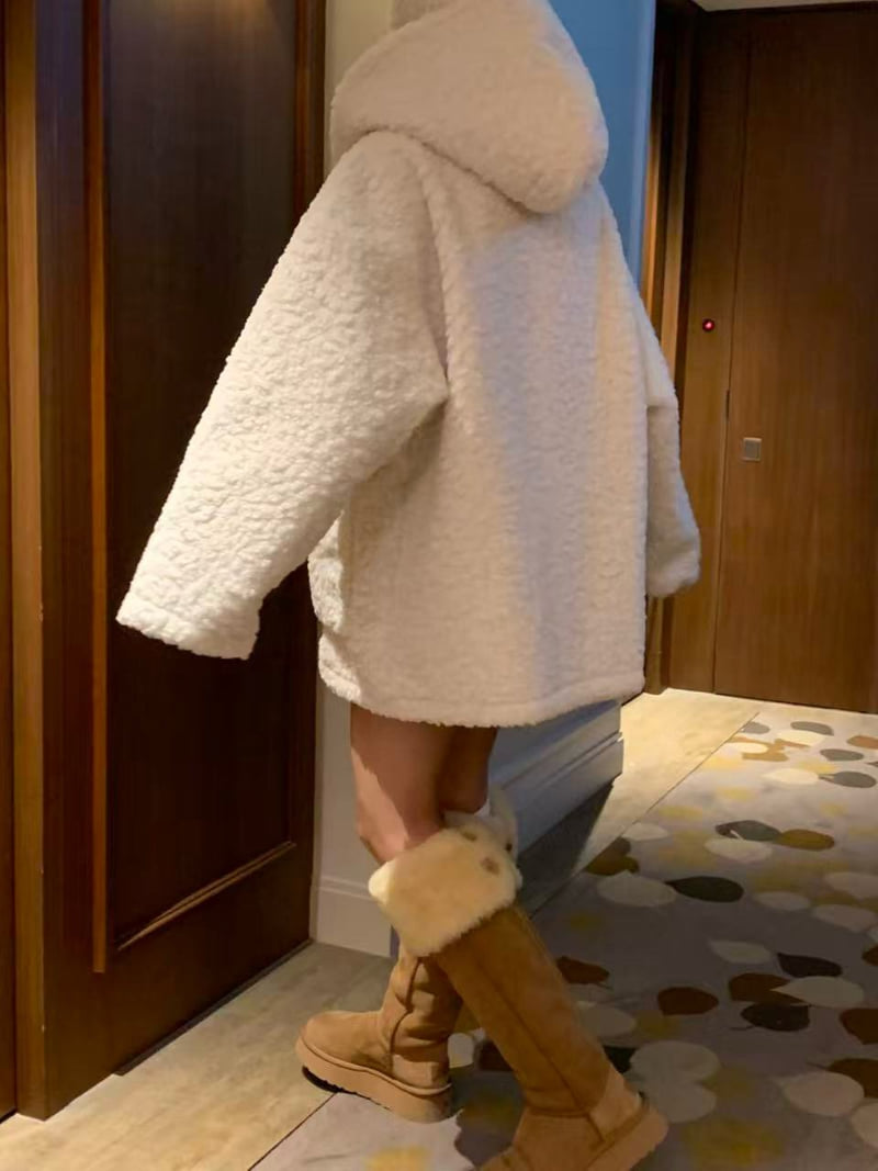 Badcalm - Korean Women Fashion - #momslook - Teddy Hood Mustang - 12