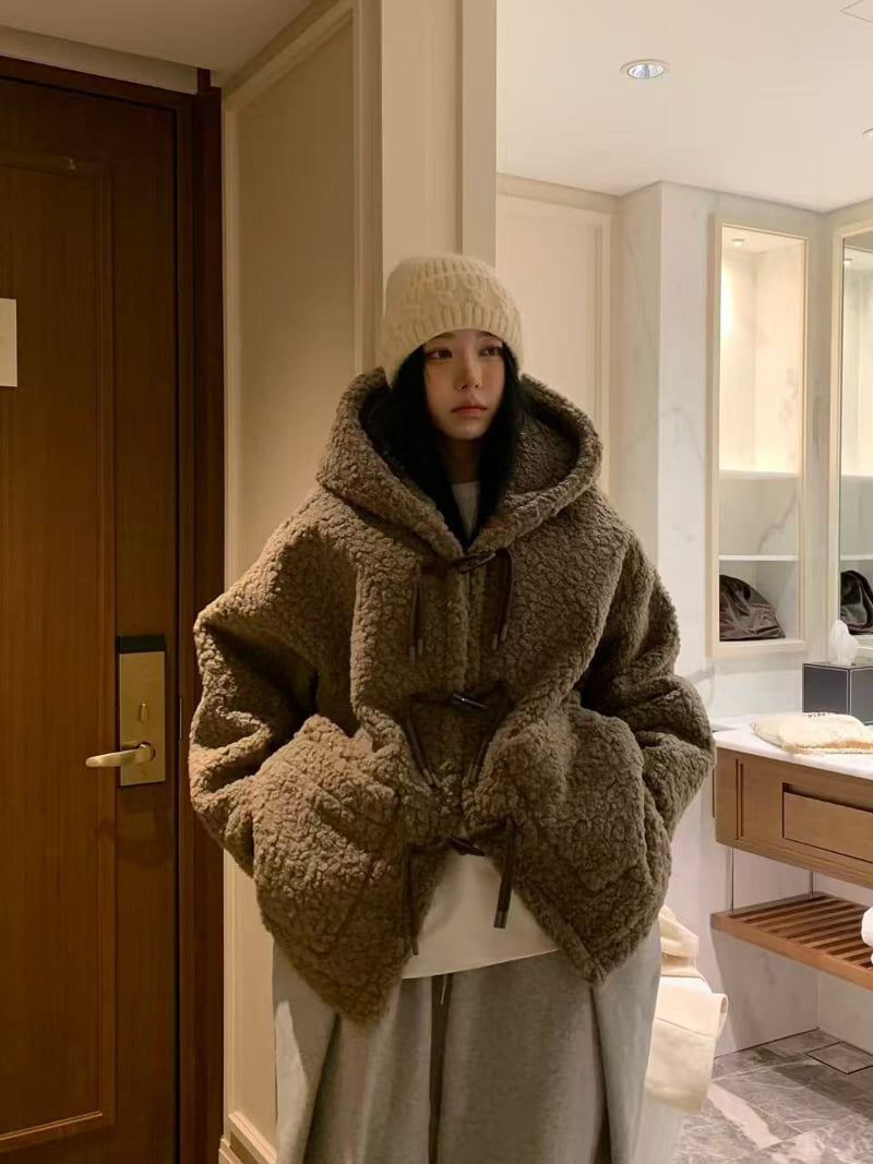 Badcalm - Korean Women Fashion - #womensfashion - Teddy Hood Mustang - 4