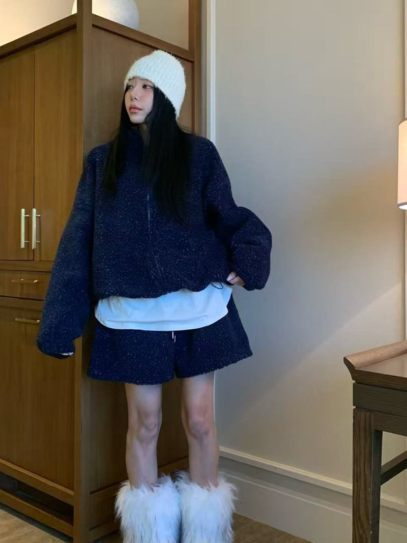 Badcalm - Korean Women Fashion - #momslook - Pippi Fleece Set