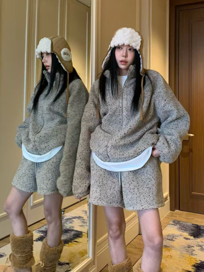 Badcalm - Korean Women Fashion - #momslook - Pippi Fleece Set - 9