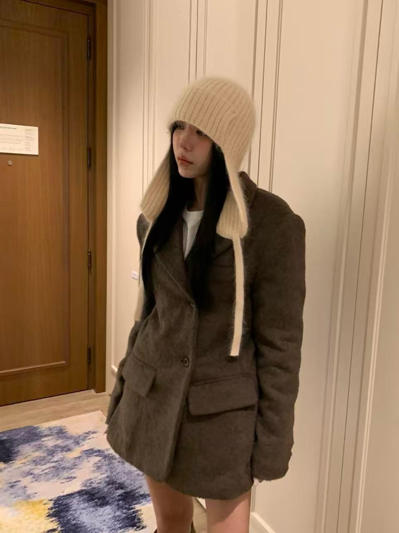 Badcalm - Korean Women Fashion - #momslook - Mohair Two Way Jacket - 6