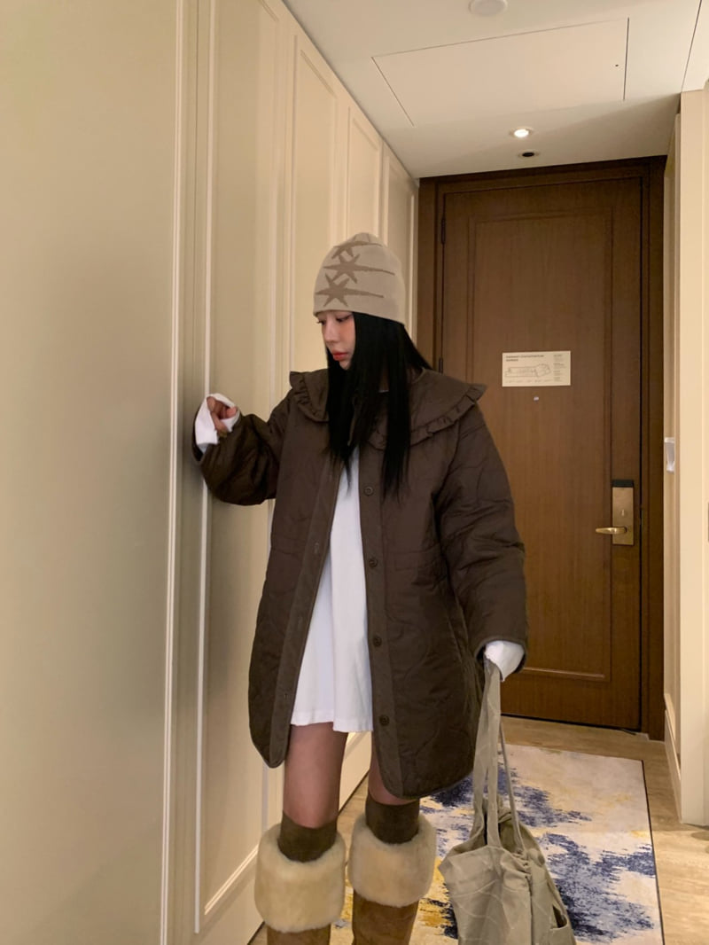 Badcalm - Korean Women Fashion - #restrostyle - Frill Quilted Jacket - 7