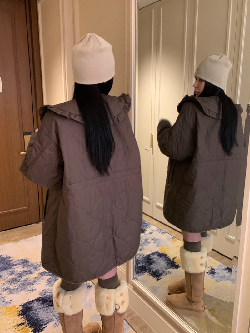 Badcalm - Korean Women Fashion - #shopsmall - Frill Quilted Jacket - 9
