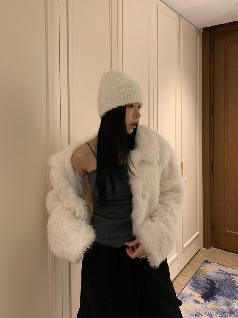 Badcalm - Korean Women Fashion - #thatsdarling - Rabbit Two Tone Jacket - 2