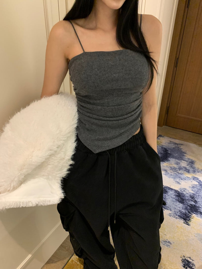 Badcalm - Korean Women Fashion - #thatsdarling - Wool Shirring Tank