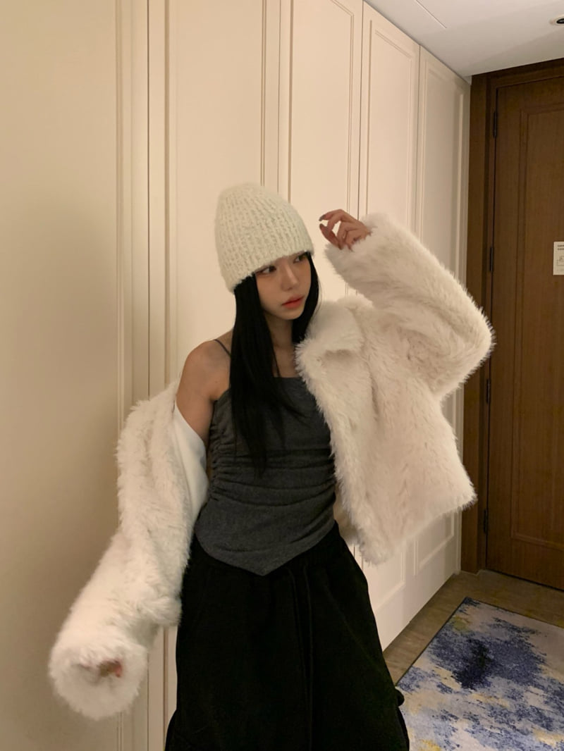 Badcalm - Korean Women Fashion - #thelittlethings - Rabbit Two Tone Jacket - 3