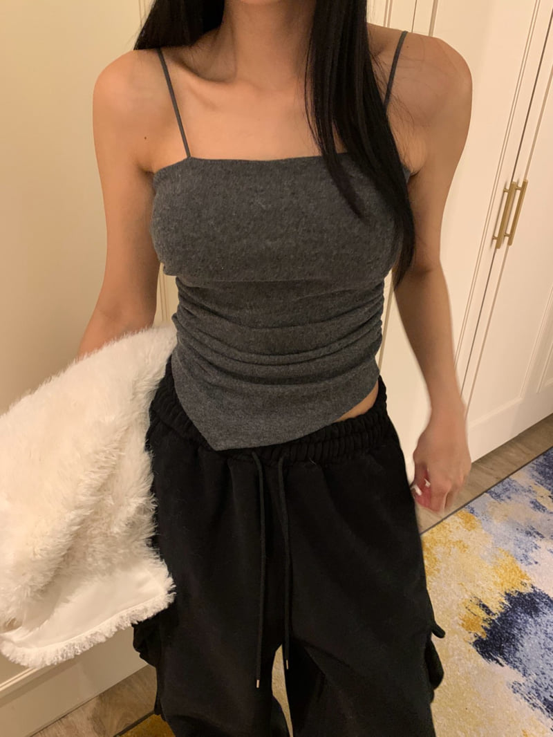Badcalm - Korean Women Fashion - #thelittlethings - Wool Shirring Tank - 2