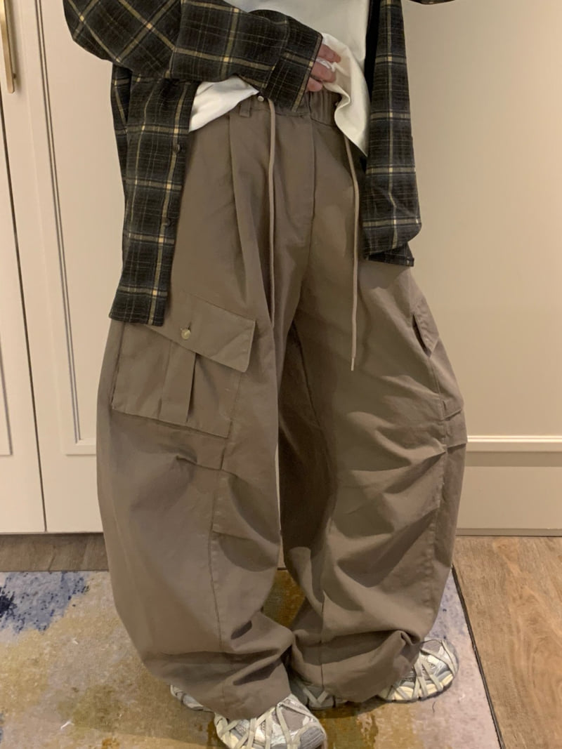 Badcalm - Korean Women Fashion - #vintageinspired - Twill Cargo Pants - 9