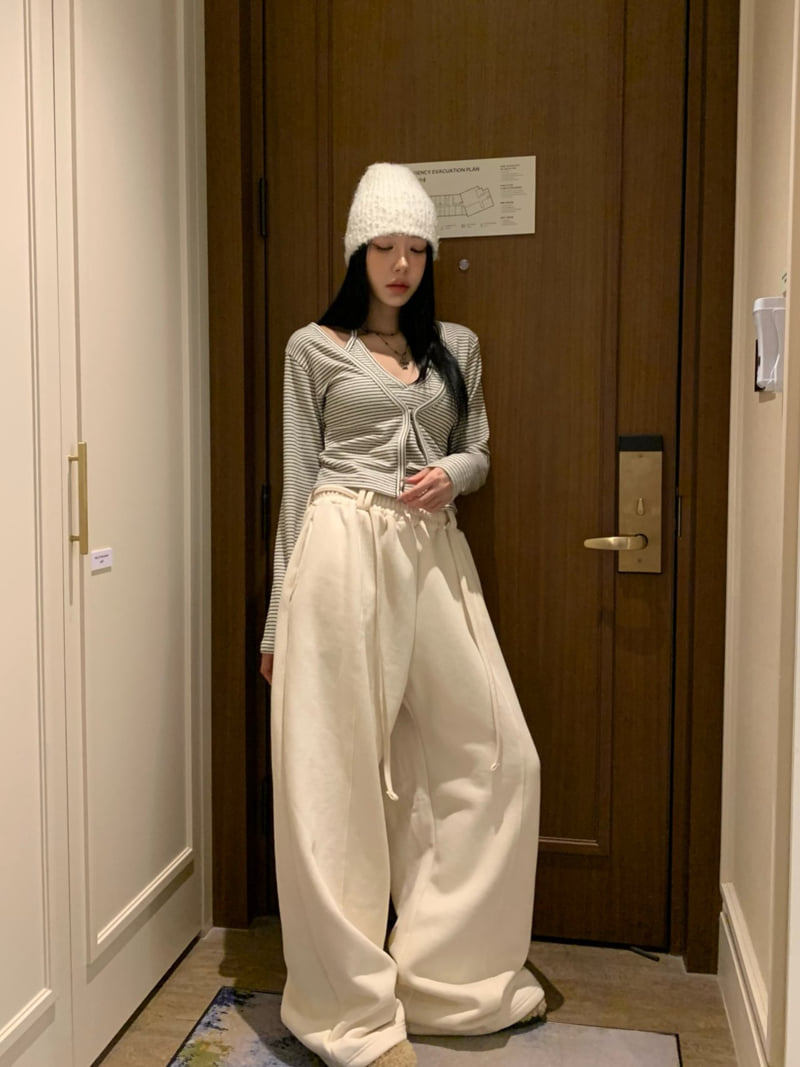 Badcalm - Korean Women Fashion - #vintageinspired - Mille Halter Top Set - 2