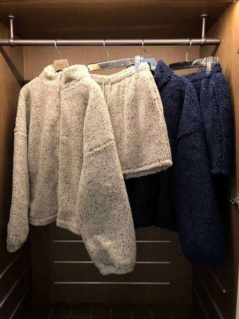 Badcalm - Korean Women Fashion - #vintageinspired - Pippi Fleece Set - 11