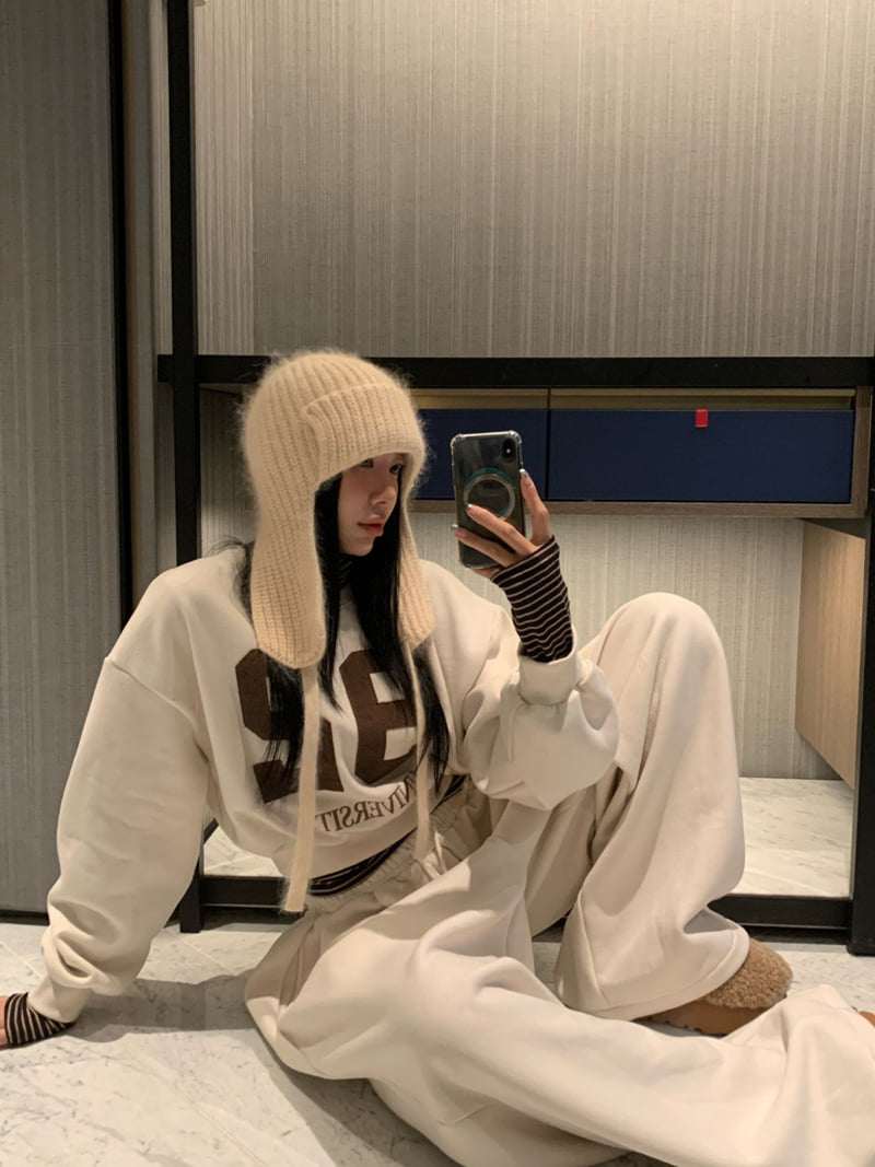 Badcalm - Korean Women Fashion - #womensfashion - 92 Patch Fleece Sweatshirt