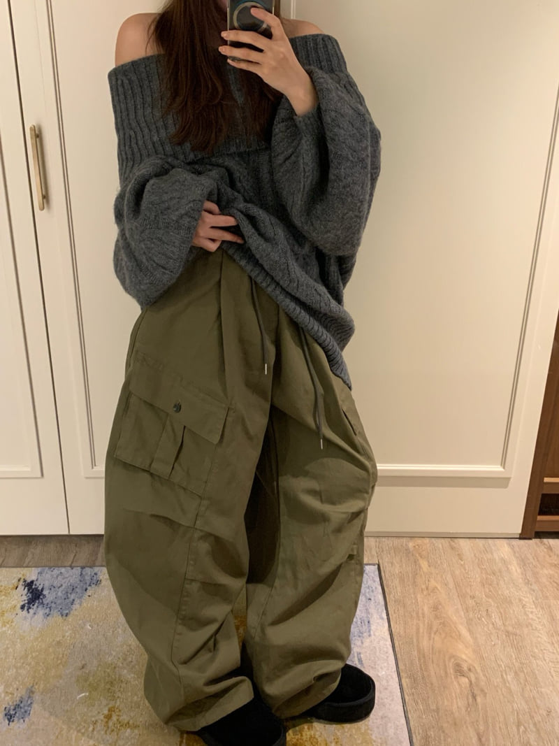 Badcalm - Korean Women Fashion - #womensfashion - Twill Cargo Pants - 2