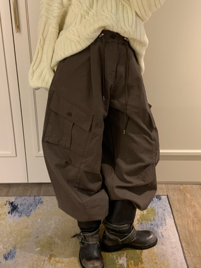 Badcalm - Korean Women Fashion - #womensfashion - Twill Cargo Pants - 8