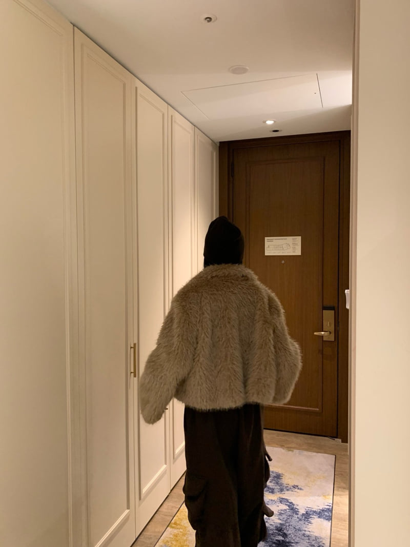 Badcalm - Korean Women Fashion - #womensfashion - Rabbit Two Tone Jacket - 9